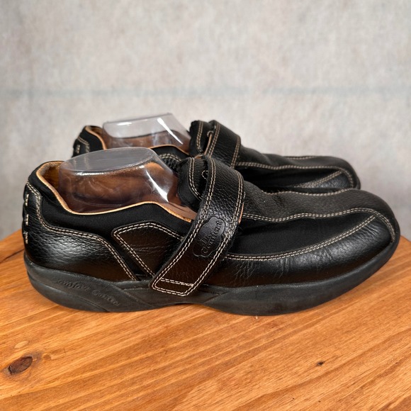 Dr. Comfort Douglas Loafers Mens 12W Black Good Leather Lycra Strap 6610